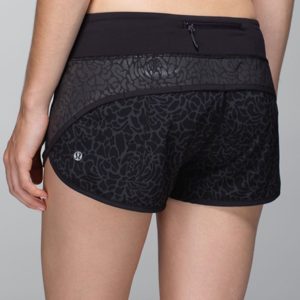 Reflective lululemon petal camo shorts